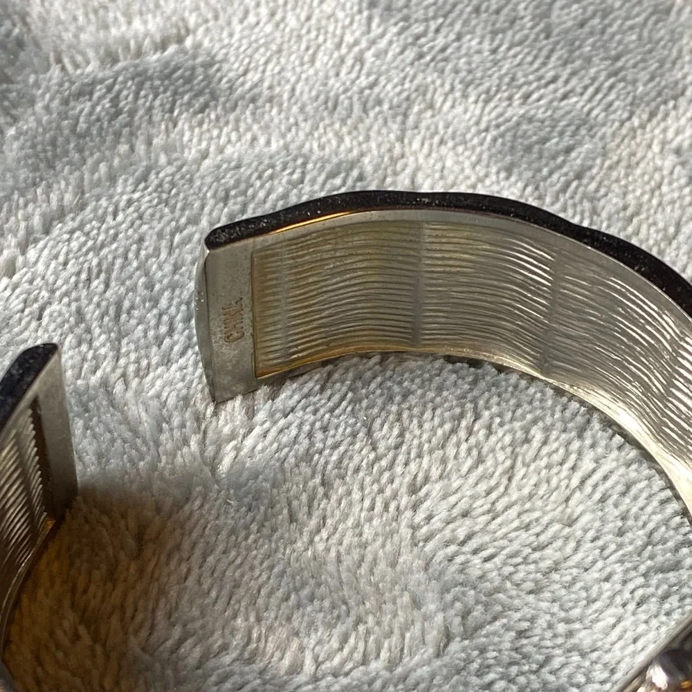 Avon Cuff Watch Antiqued Textured Quartz, With Original Box